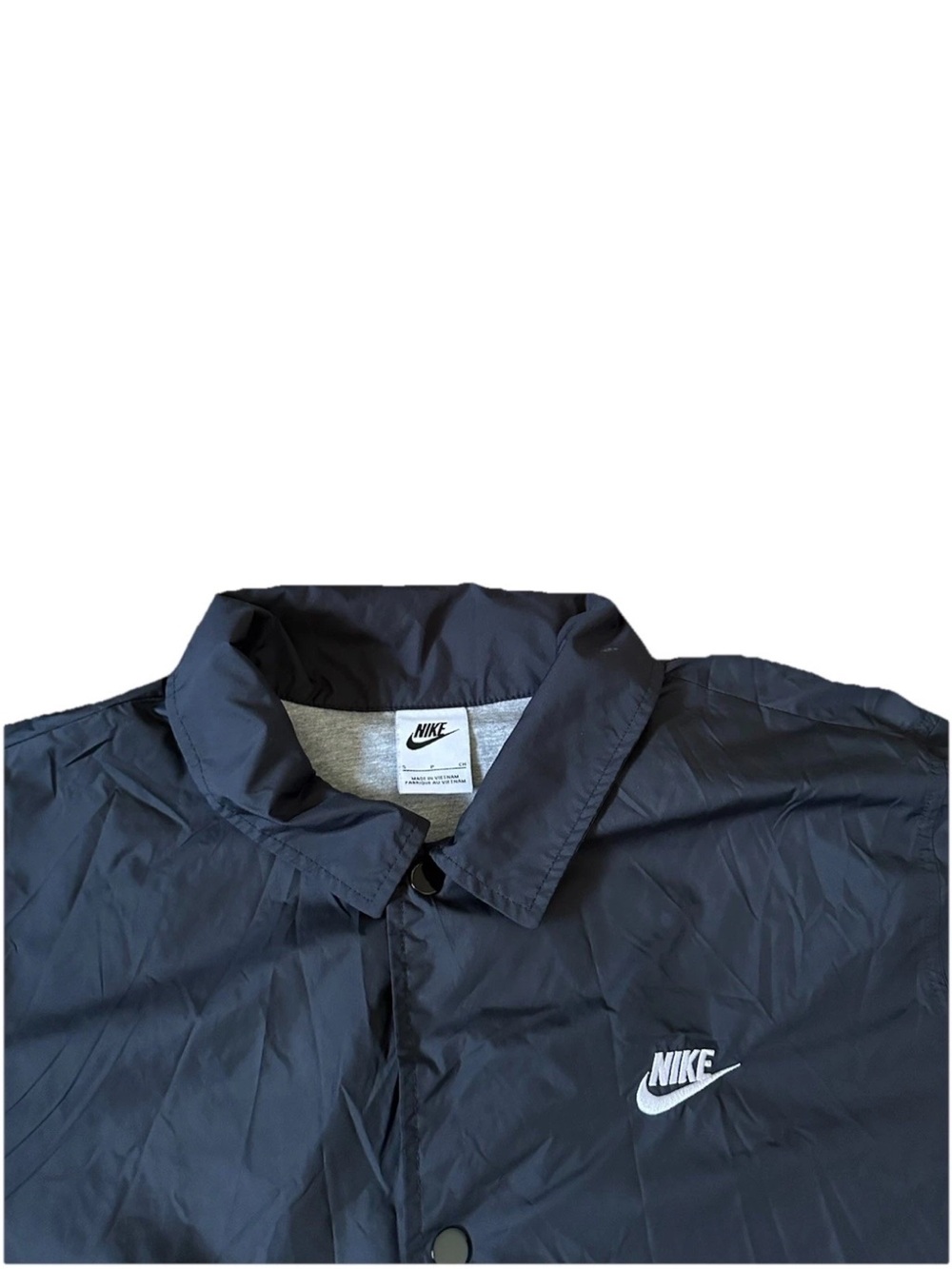 Nike Club Coaches' Windbreaker Jacket Men Small Black Loose Fit Woven Streetwear